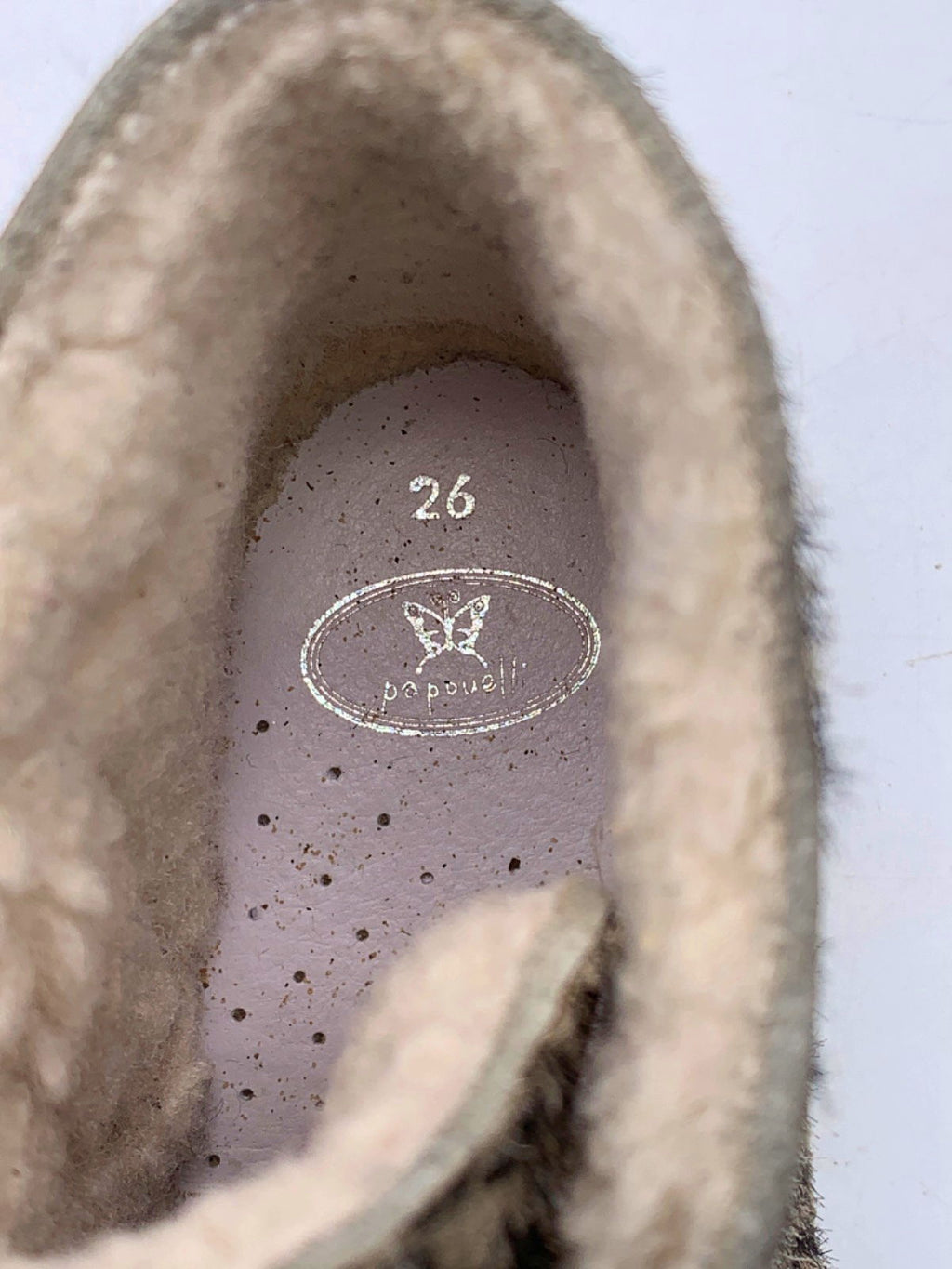 Papouelli White/Black Leopard Print Fur Lined Boots EU 26