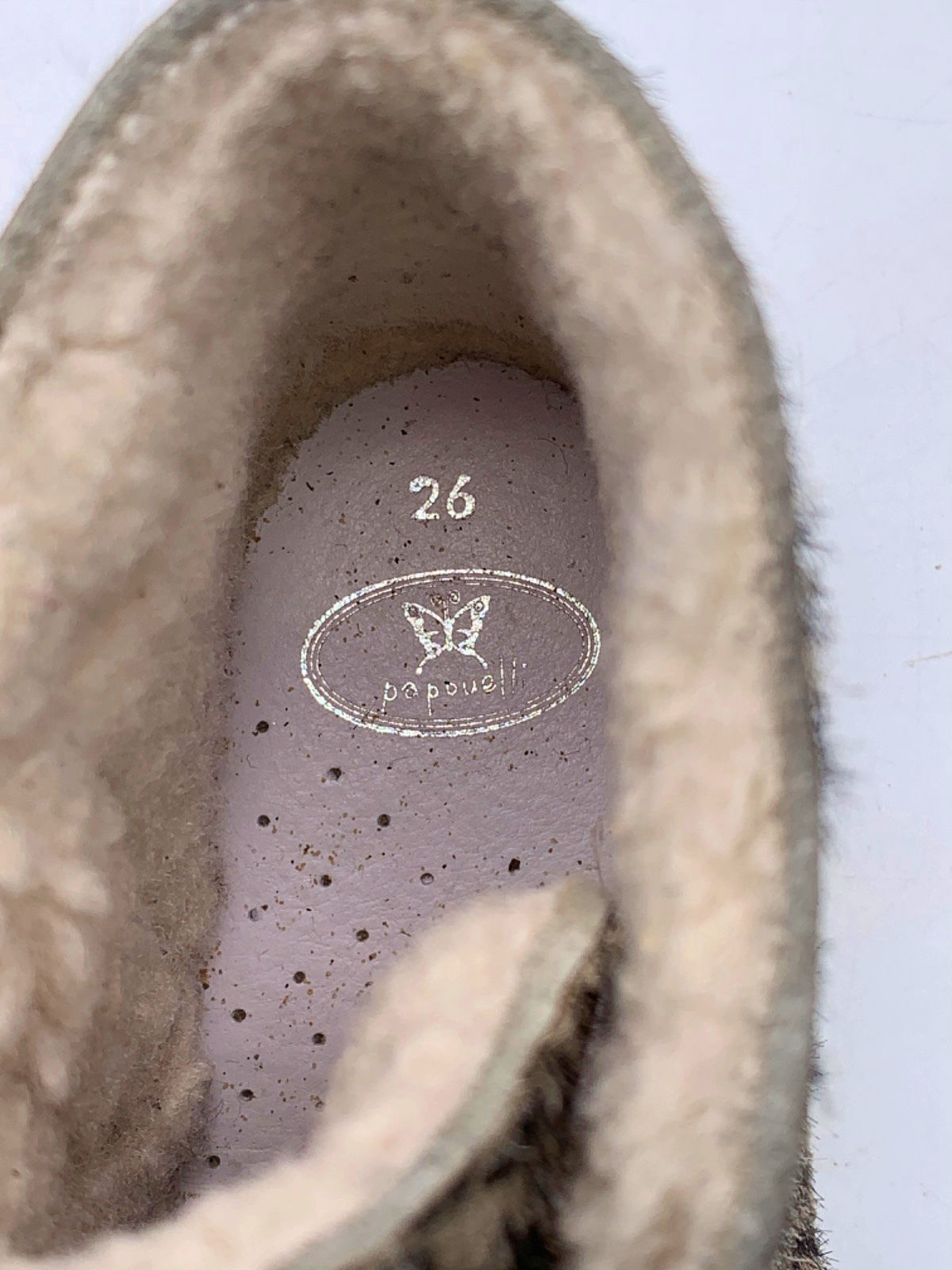 Papouelli White/Black Leopard Print Fur Lined Boots EU 26