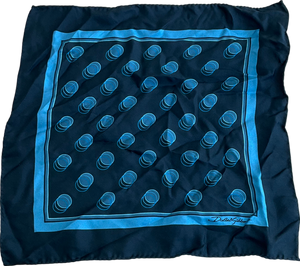 Dolce & Gabbana Blue Silk Square Hankerchief One Size