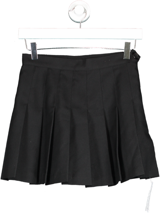 American Apparel Black Pleated Mini Skirt UK S