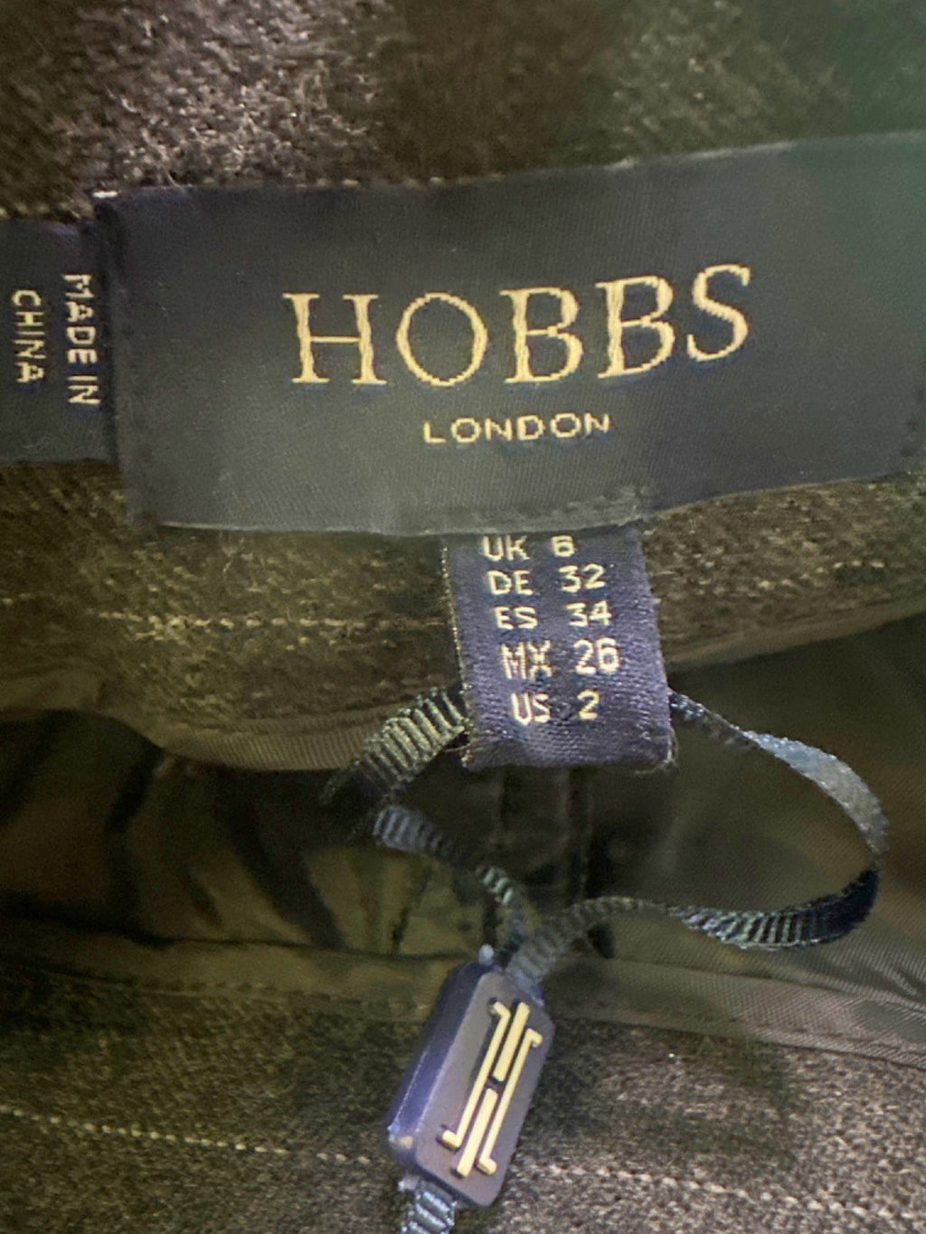 Hobbs Charcoal grey tailored Chelsea Trouser UK 6