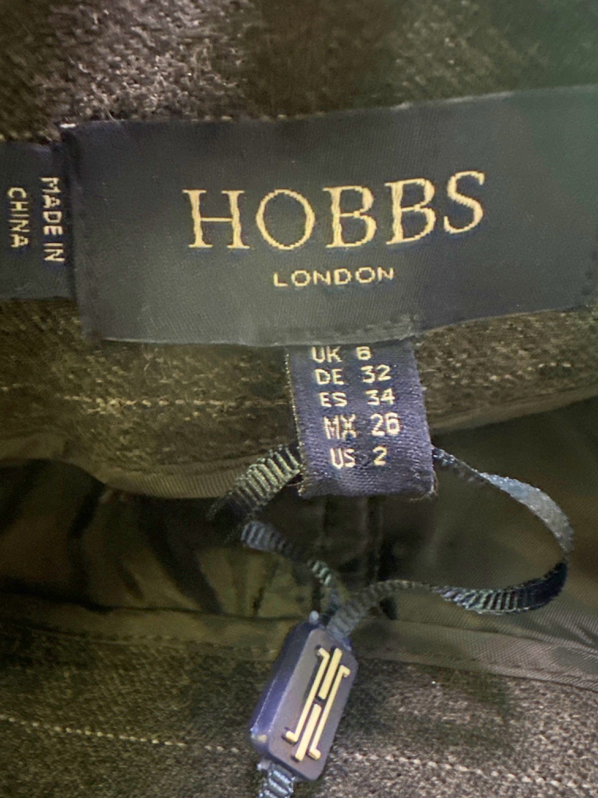 Hobbs Charcoal grey tailored Chelsea Trouser UK 6