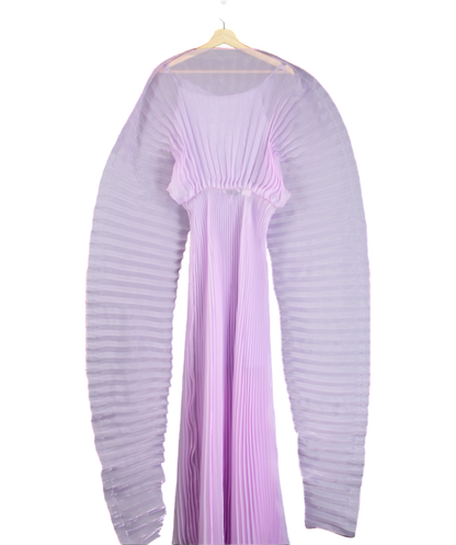 J'amemme Purple Alisha Pleated Dress UK XS