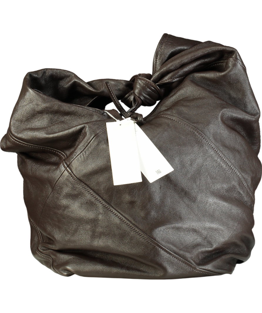 Arket Brown Twisted Leather Bag