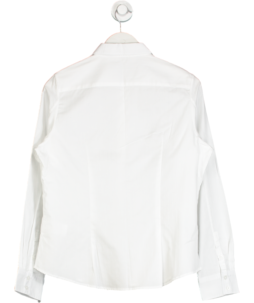 Hobbs White Classic 100% Cotton Striped Shirt UK 16