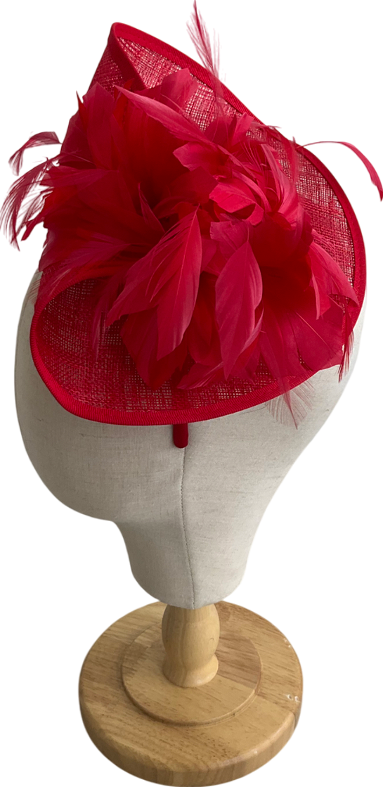 Coast Red Feather Flower Fascinator One Size