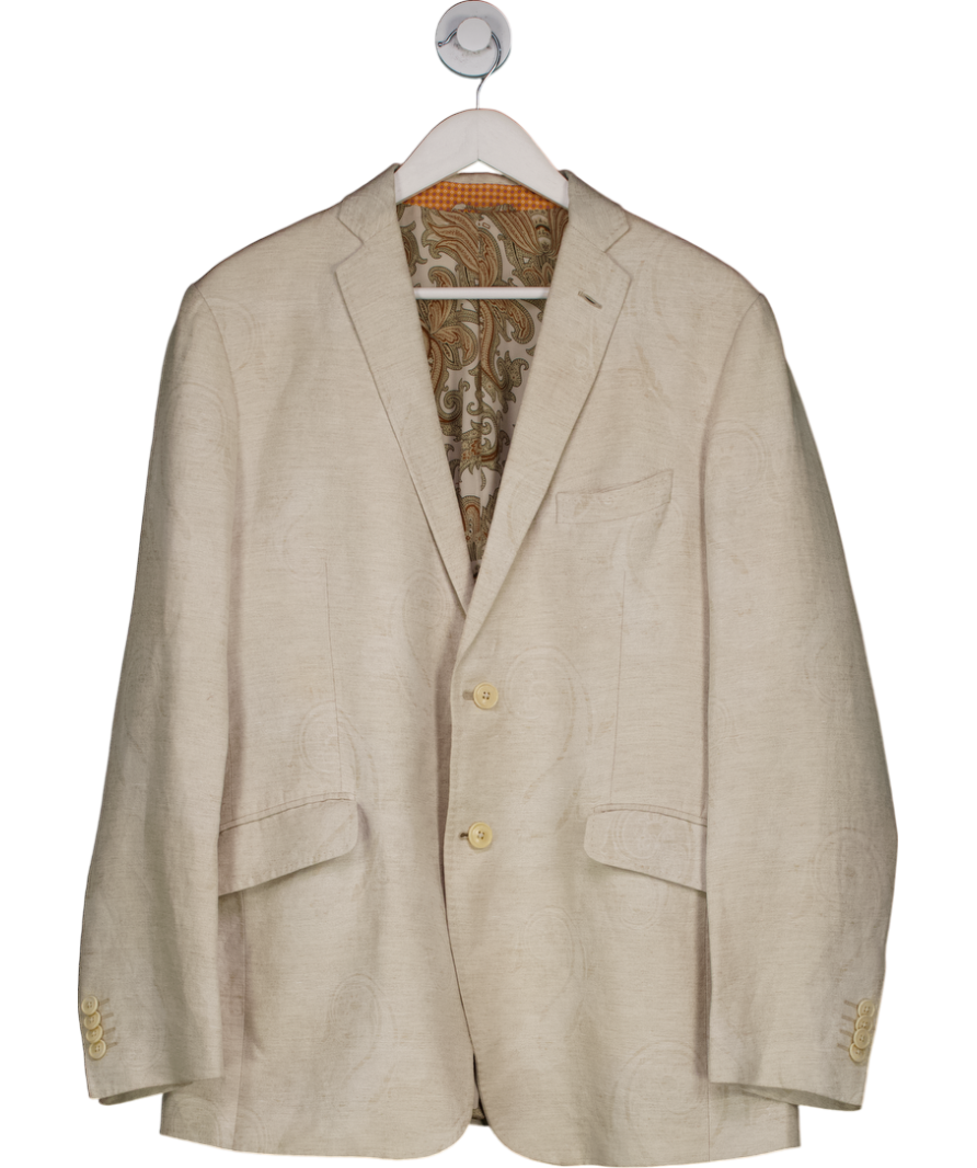 Etro Beige Superleggera Paisley Blazer It 54 UK L/XL