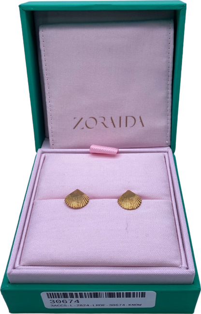 Zoraida Gold Shell Earrings One Size
