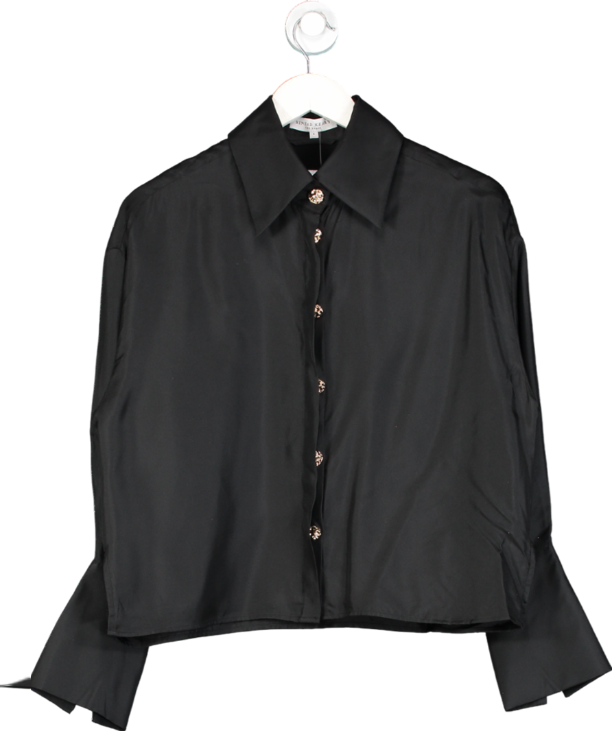 Sinead Keary Black "The Laura" - Silk Shirt UK 6