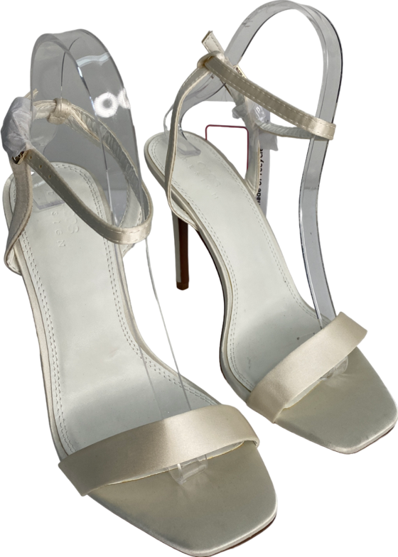 ASOS Cream Wide Fit Neva Barely There Heeled Sandals UK 6 EU 39 👠