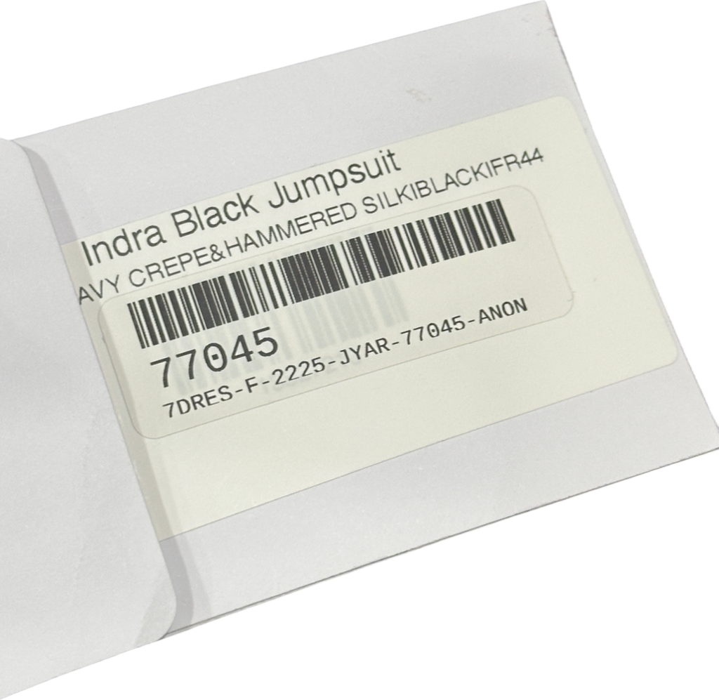 Safiyaa Black Indra Silk And Crêpe Jumpsuit UK 16