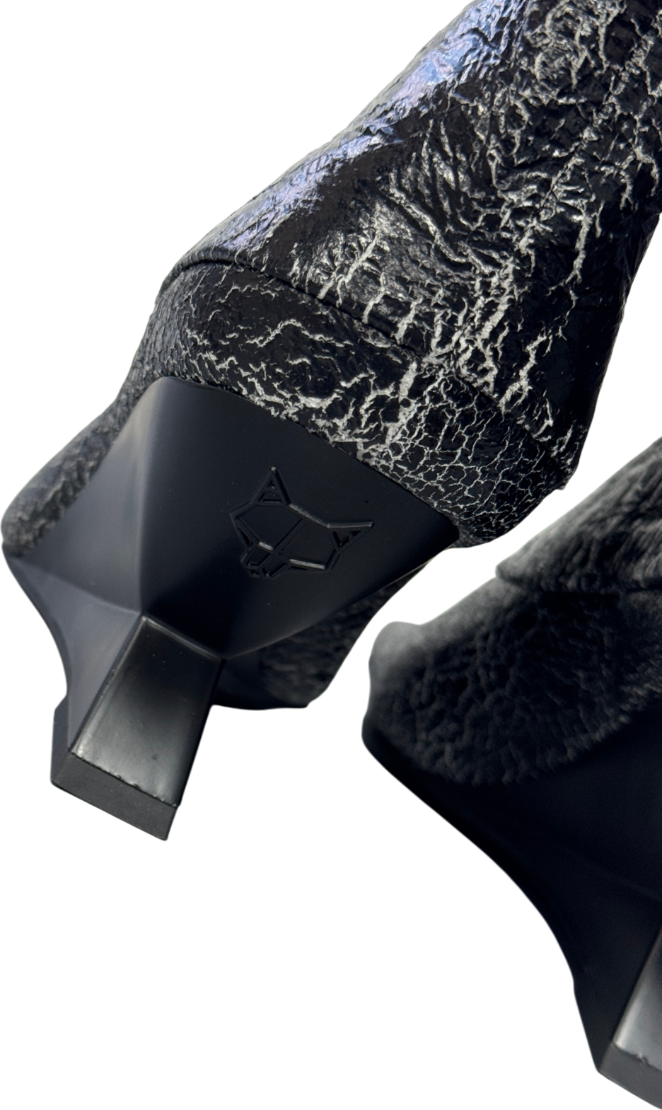 Naked Wolfe Shade Black Leather Wedge Boots UK 6 EU 39 👠