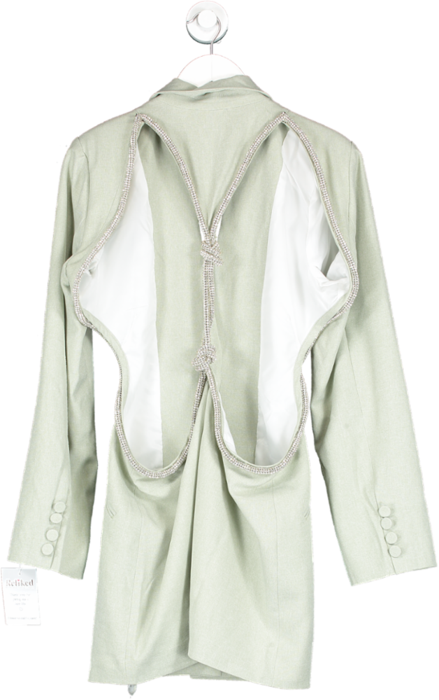 Fashion Nova Green Gabriella Blazer Mini Dress UK L