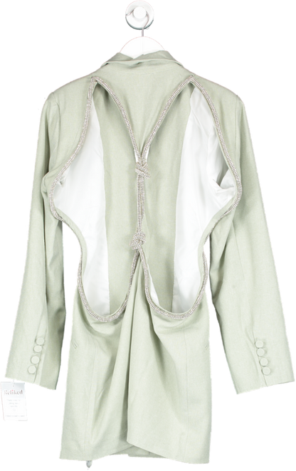 Fashion Nova Green Gabriella Blazer Mini Dress UK L