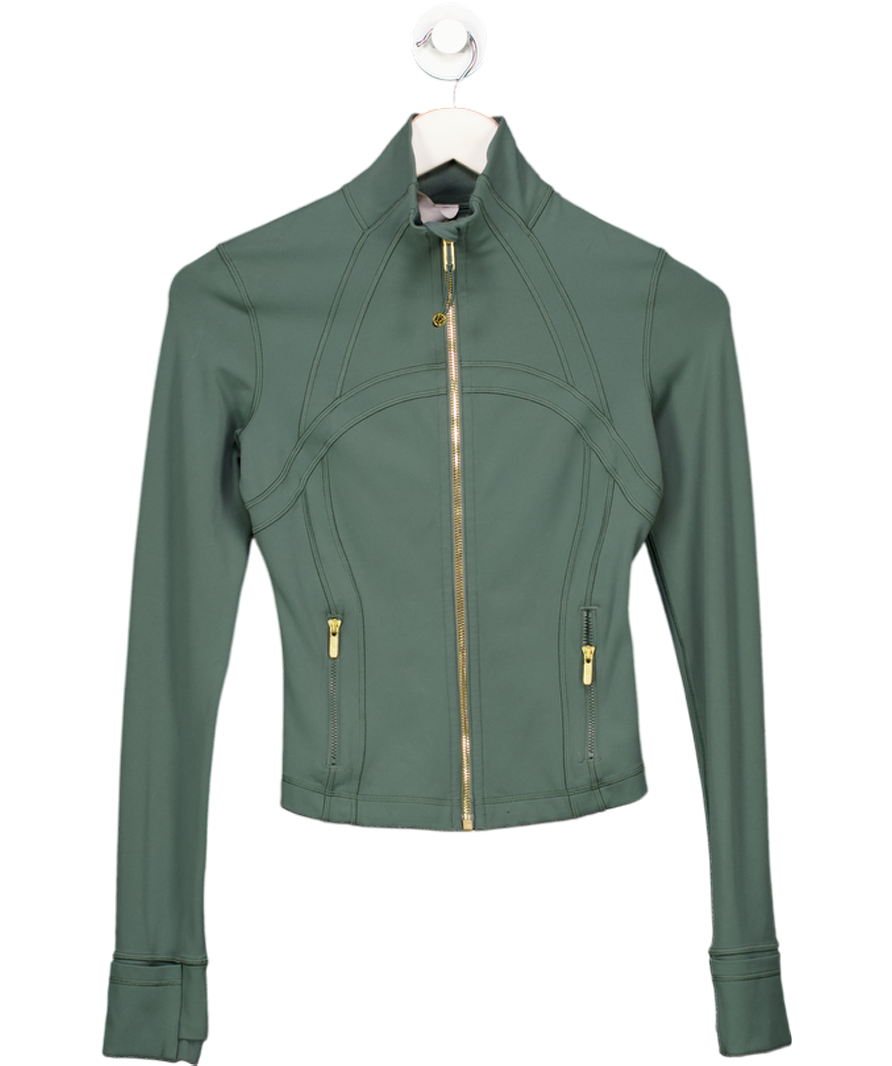 Lululemon Define Cropped Jacket - Green  /gold UK 8