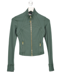 Lululemon Define Cropped Jacket - Green  /gold UK 8