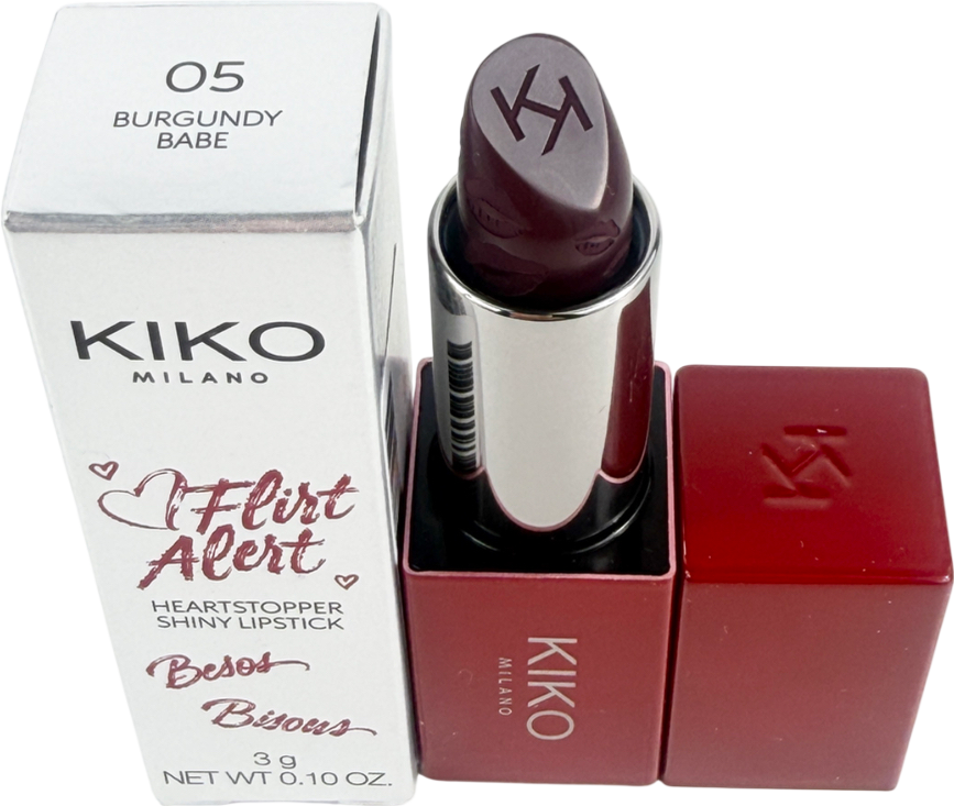 Kiko Flirt Alert Heartstopper Shiny Lipstick 05 Burgundy Babe 3g