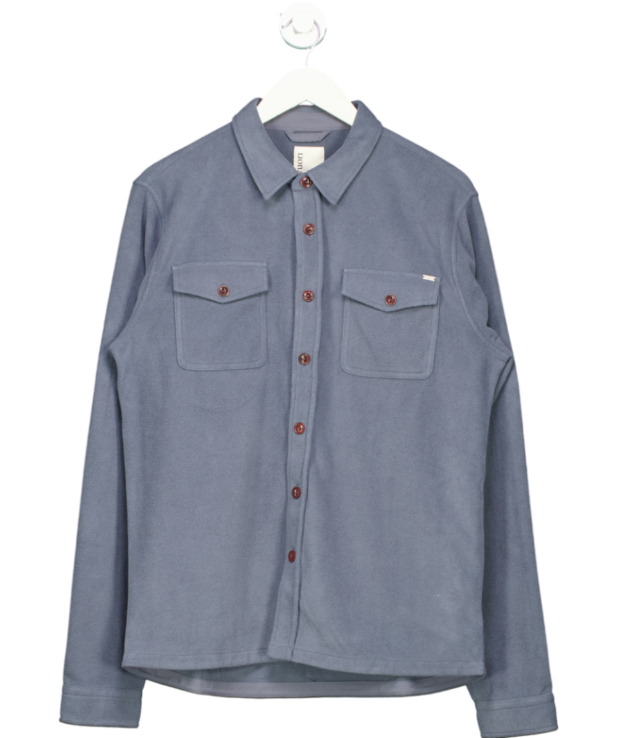 Vuori Blue Fleece Button Down Shirt UK M