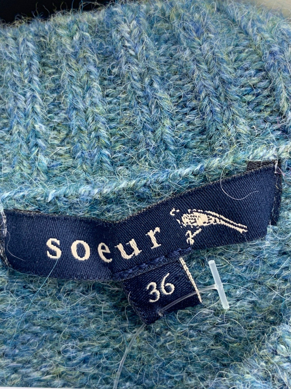 Soeur Blue Wool Alpaca Blend Jumper Size UK 10