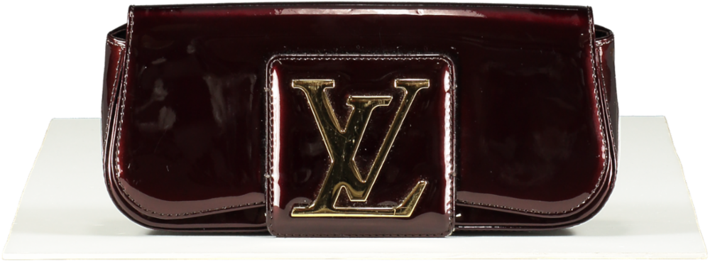 Louis Vuitton Patent Amarante Vernis Pochette Sobe Clutch Bag