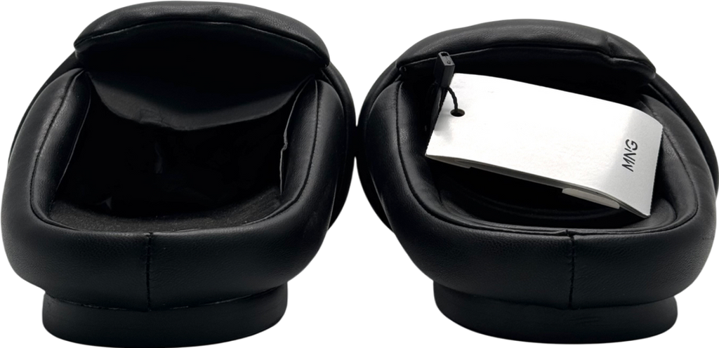 MANGO Black Leather Clogs With Buckle UK 6 EU 39 👠