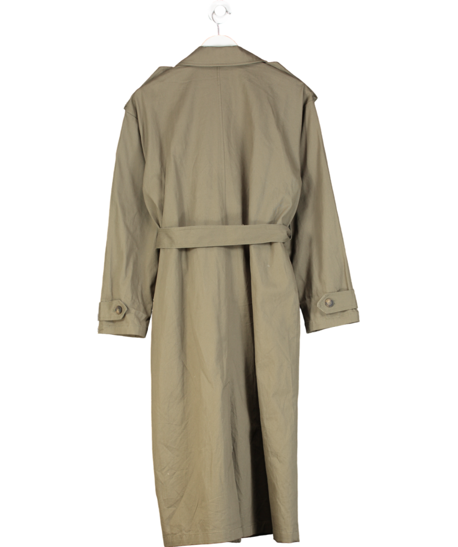 H&M Green Double-breasted Trench Coat UK S