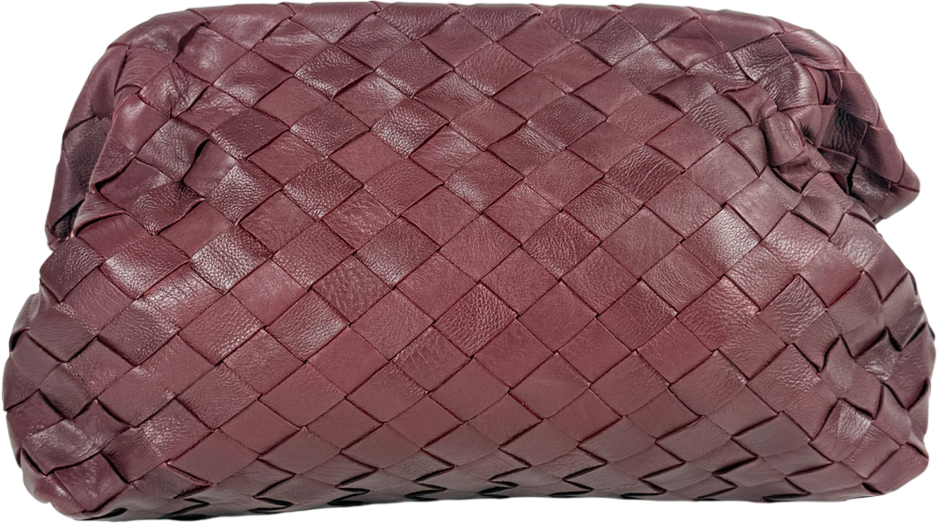 River Island Purple Woven Leather Clutch Bag One Size