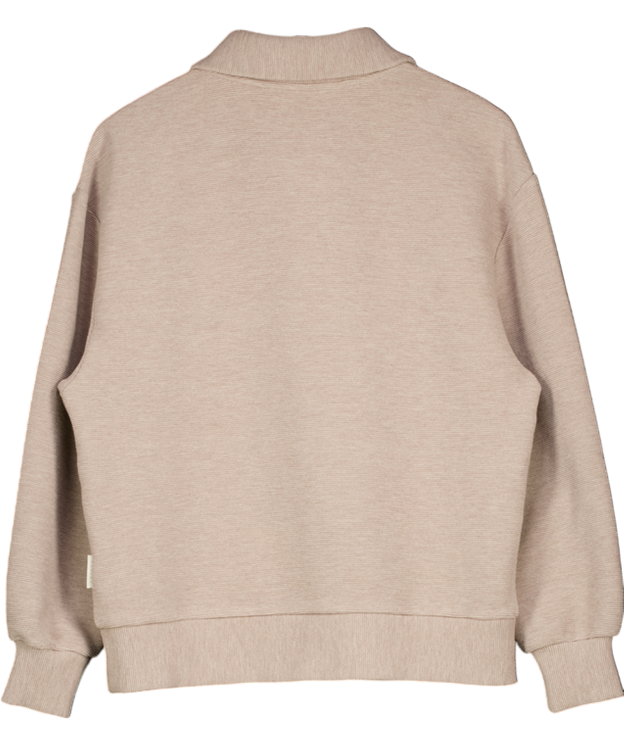 Varley Beige Taupe Marl Andale Sweat UK M