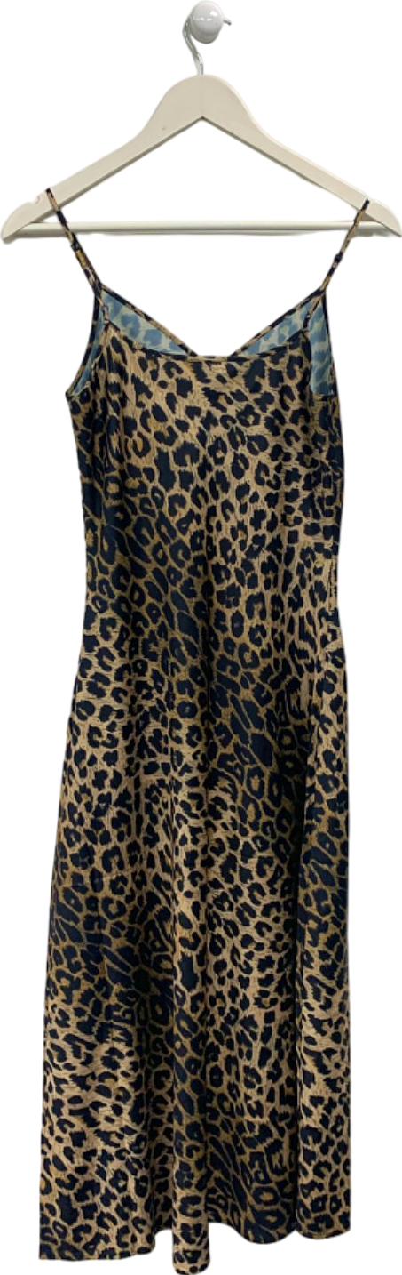 AllSaints Leopard Print Midi Dress UK S
