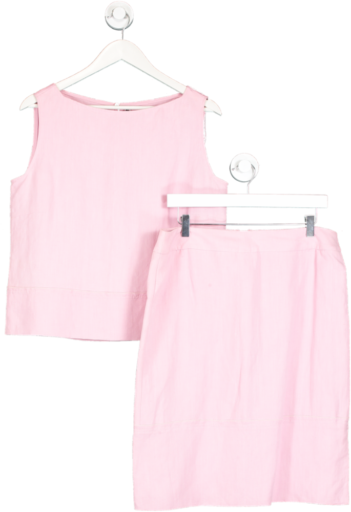 Cerruti 1881 Pink 2-piece Sleeveless Top And Skirt set  UK 16