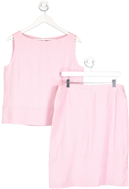 Cerruti 1881 Pink 2-piece Sleeveless Top And Skirt set  UK 16