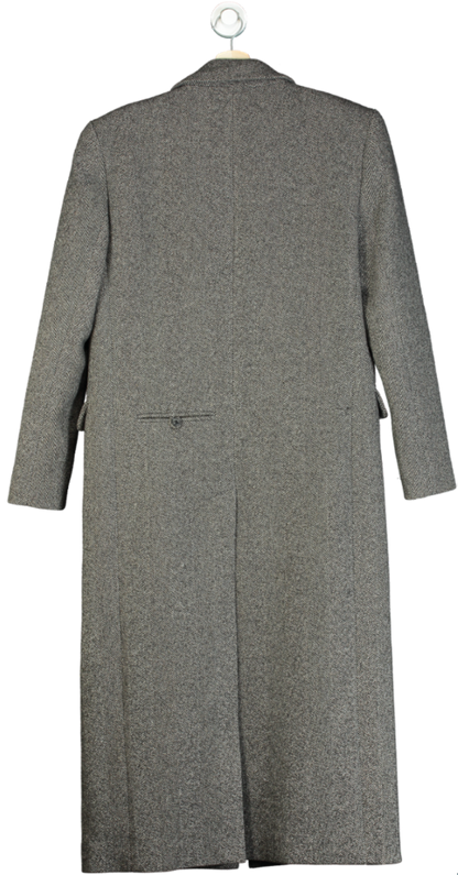 The Mannei Greenock Herringbone Wool-blend Coat In Grey UK 10