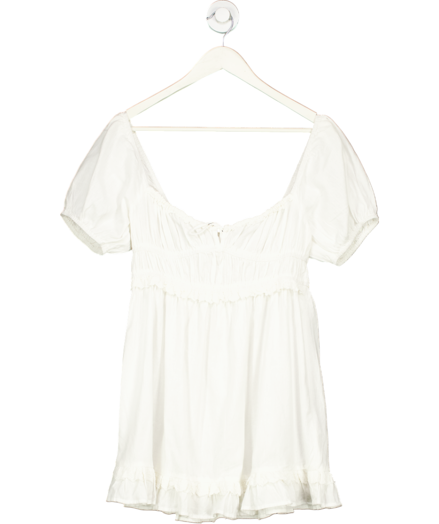 Kimchi Blue White Farron Babydoll Mini Dress UK S