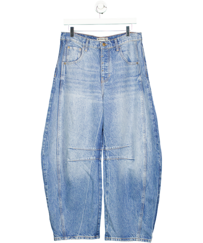 Free People Blue We The Free Good Luck Mid-rise Barrel Jeans W27