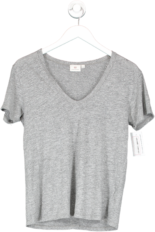 AG Adriano Goldschmied Grey Relaxed U Neck T Shirt UK S