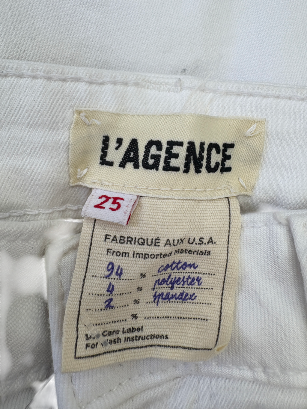 L'agence White Margot Cropped Skinny Jean W25