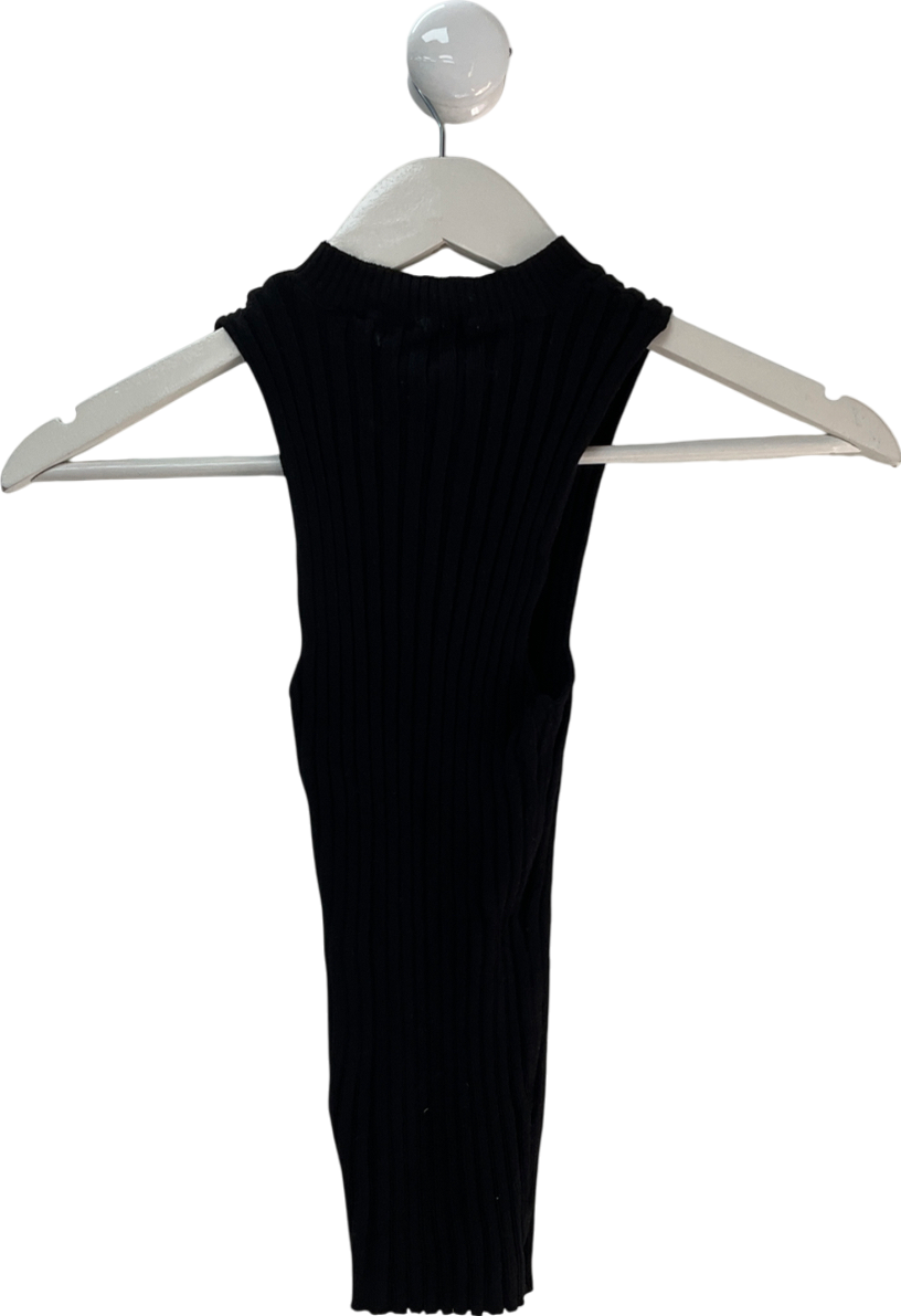 story on Black High Neck Tank Top UK S