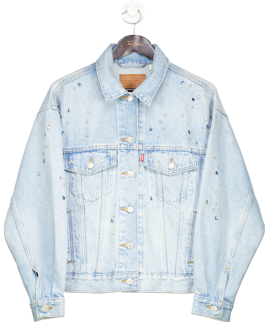 levis Blue 90's Trucker Jacket - Bling Blau UK S