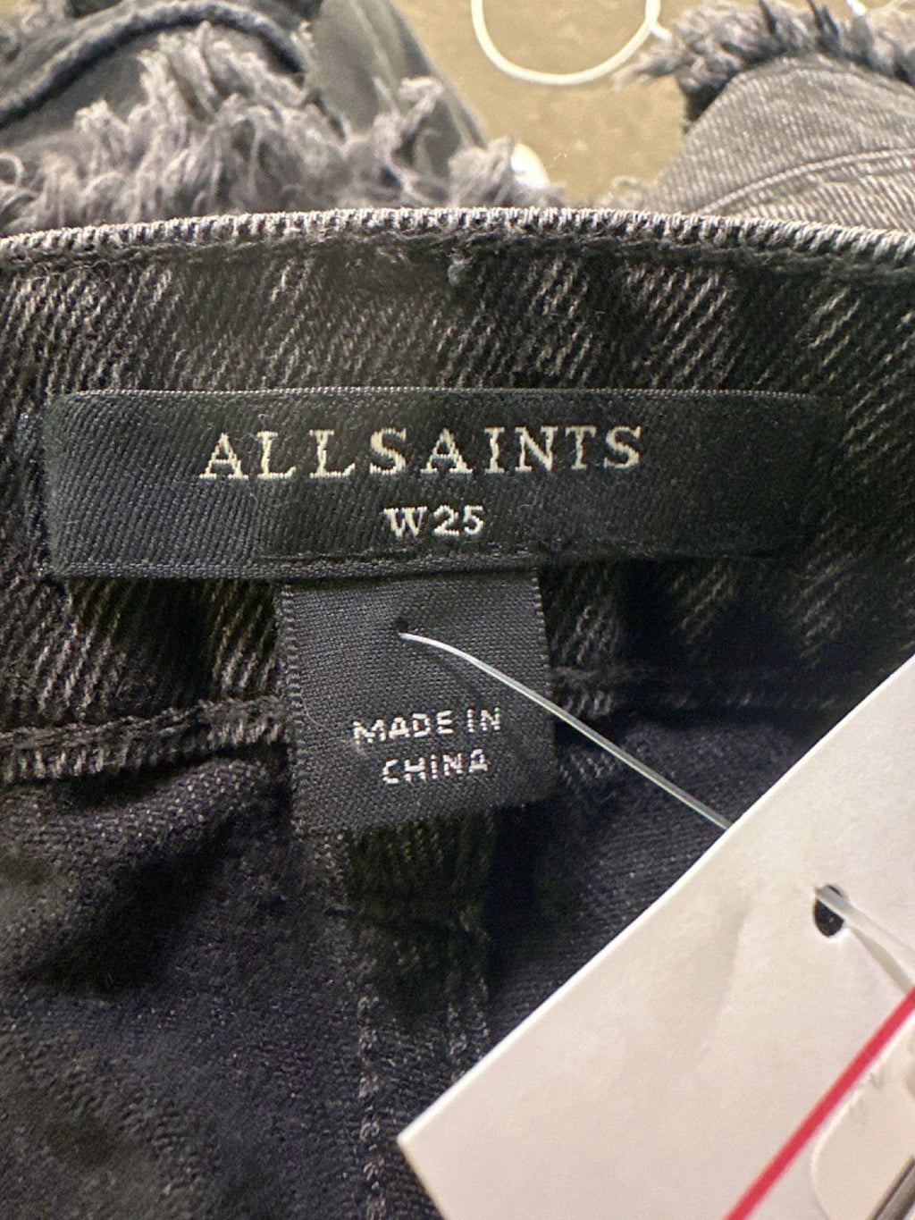 AllSaints Black Charle Pray Shorts UK W25