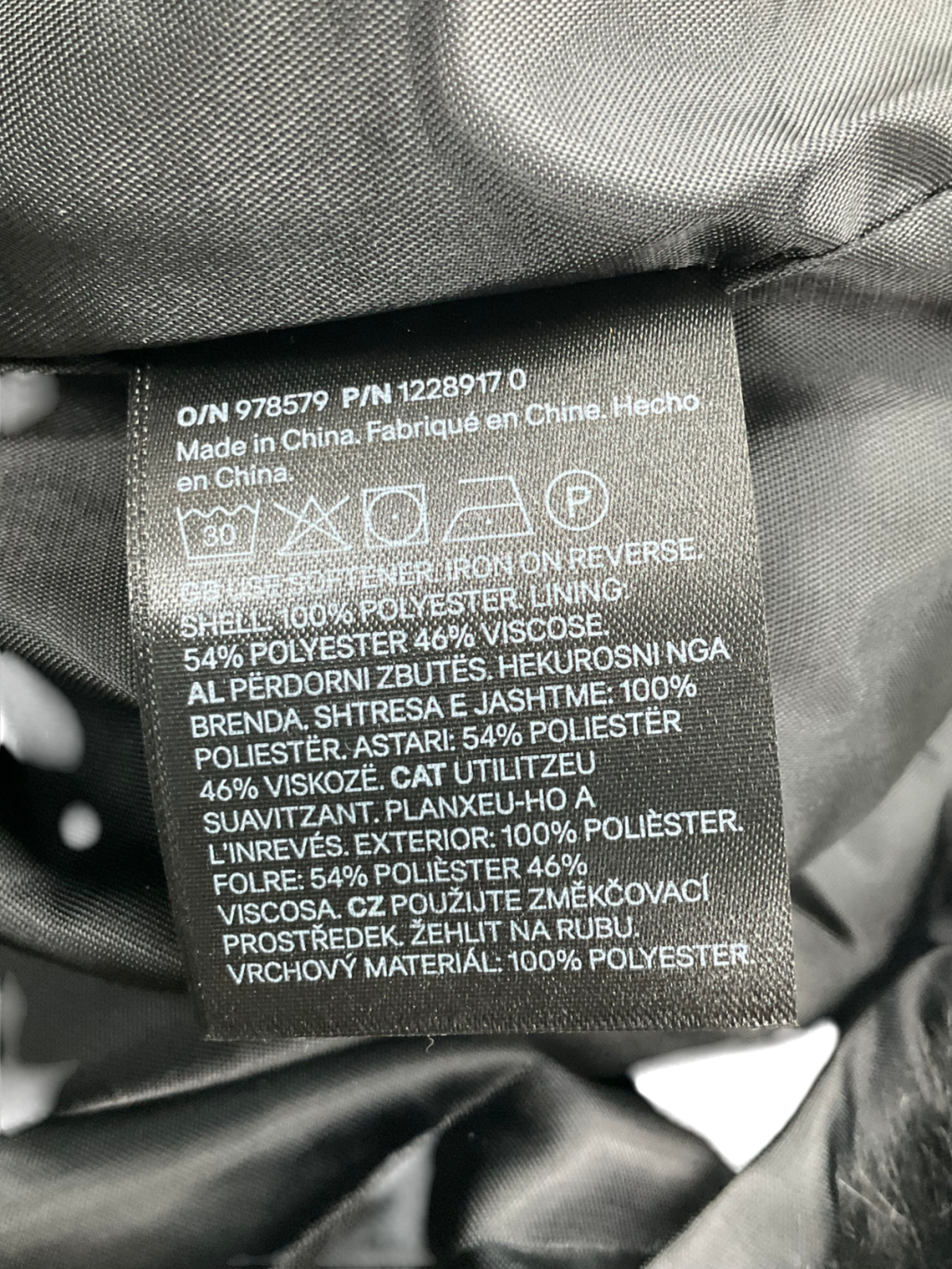 H&M Black Faux Fur Coat UK XS