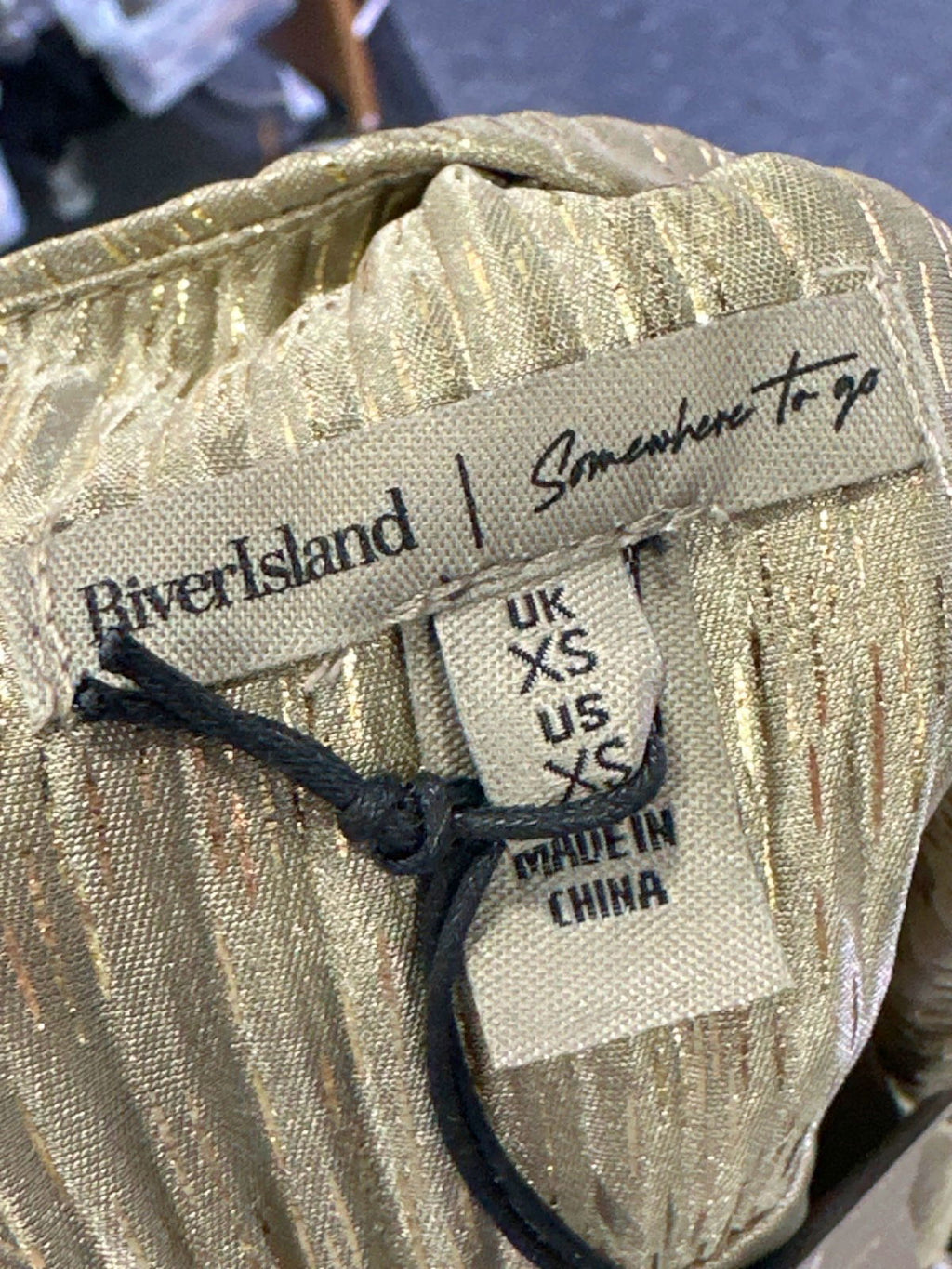 River Island Gold One Shoulder Jumpsuit XS