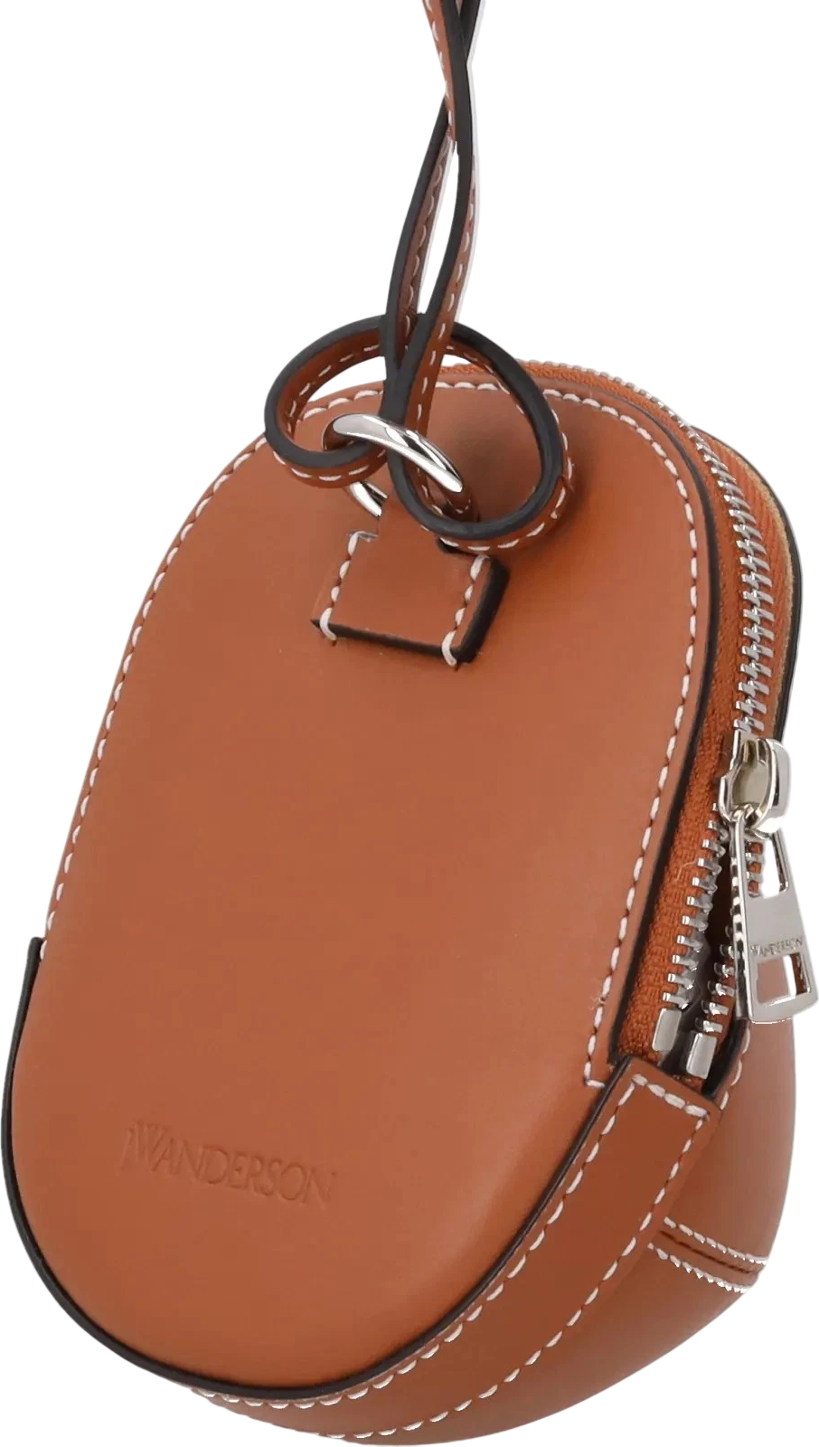 JW ANDERSON Tan Brown Leather Nano Cap Crossbody Bag