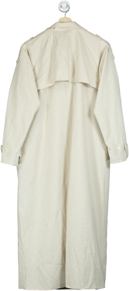 Boohoo Beige Longline Trench Coat UK 12