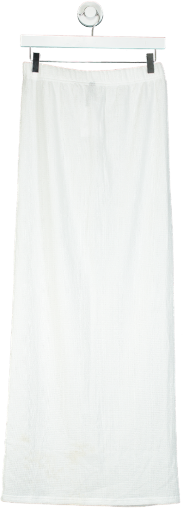 Pretty Little Thing White Maxi Skirt UK 10