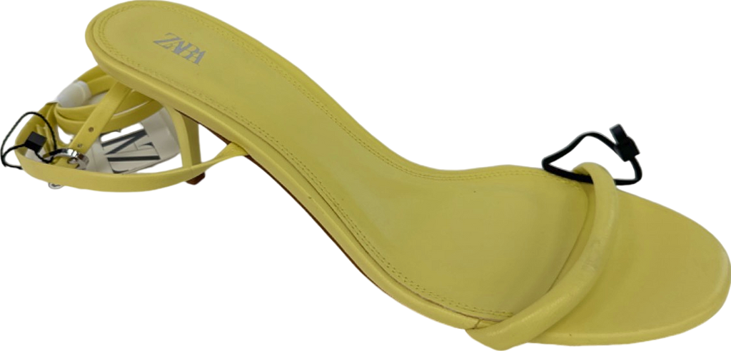 Zara Yellow Heeled Sandals EU 40