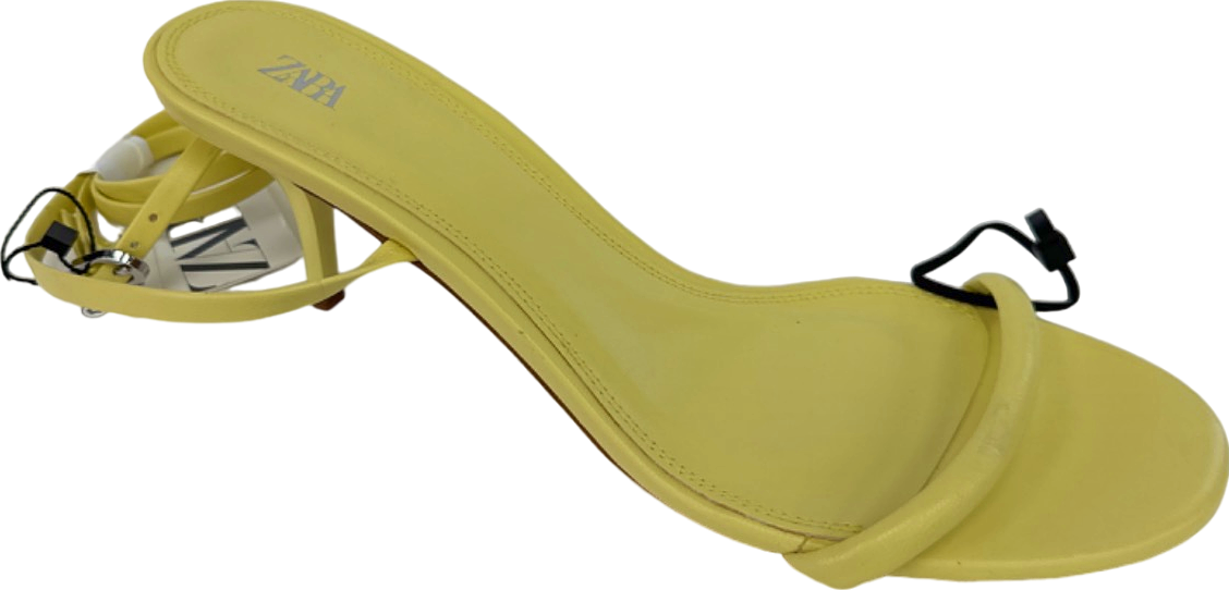 Zara Yellow Heeled Sandals EU 40