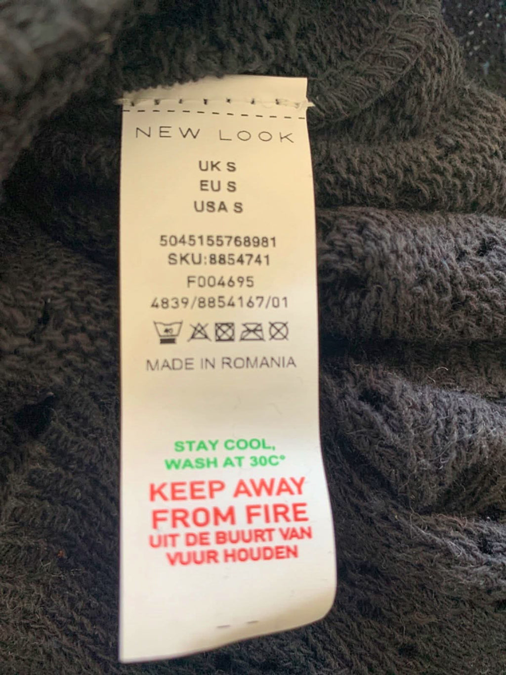 New Look Black Crochet Maxi Dress S