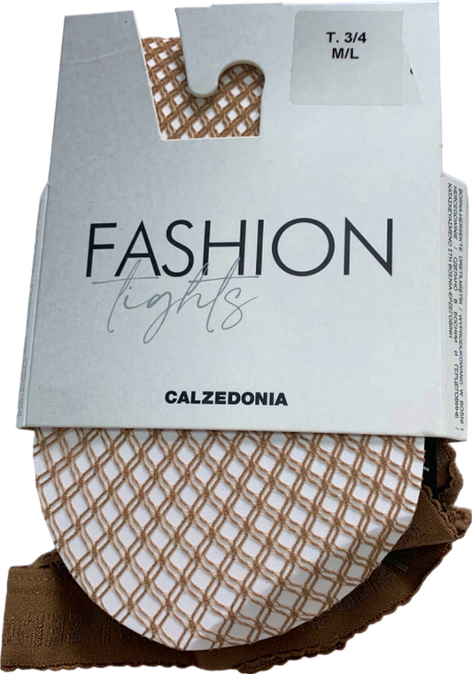 Calzedonia Nude Fashion Lights Fishnet Tights M/L