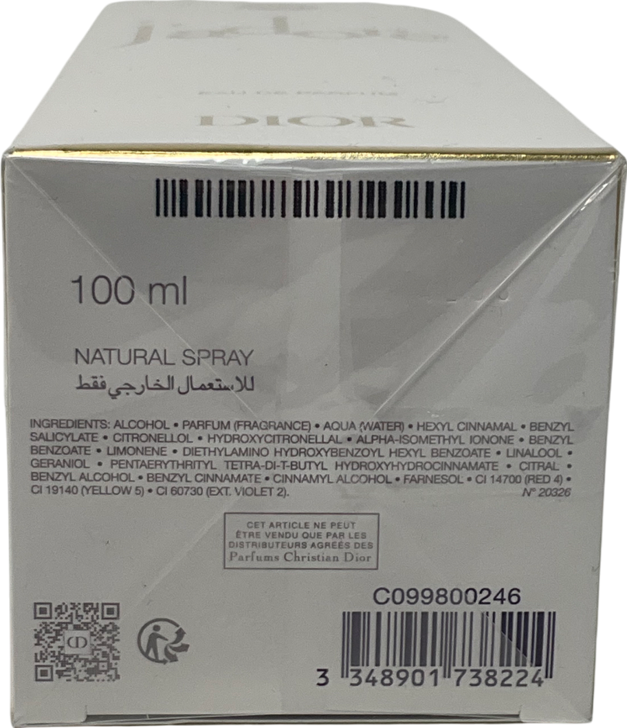 Dior J'adore Eau De Parfum Jadore 100ml