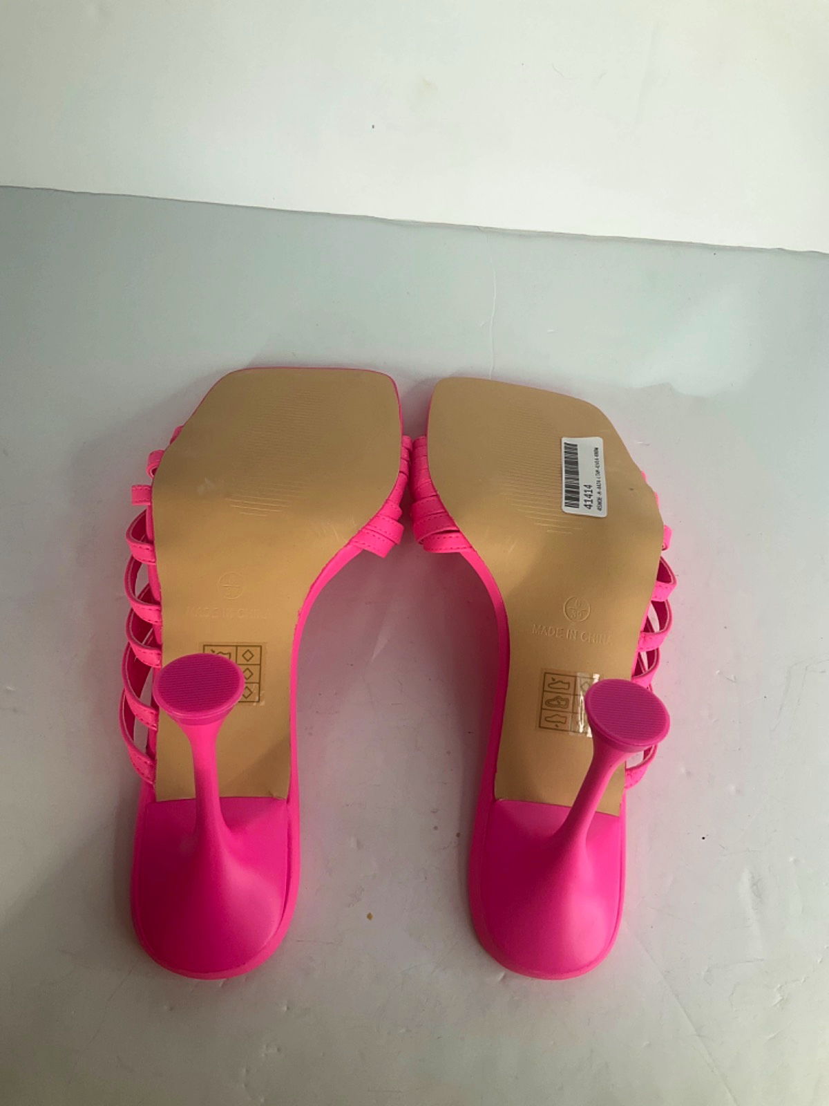 Truffle Collection Pink Strappy Heeled Sandals UK 6